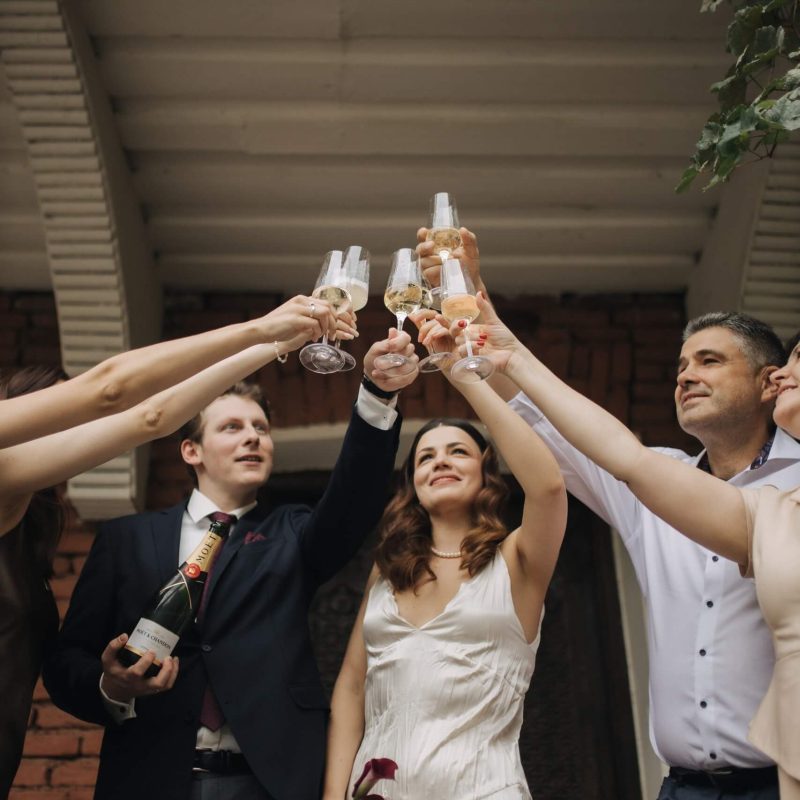 Georgian wedding celebration with guests